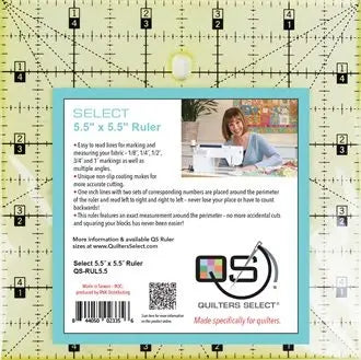Quilters Select 5.5" x 5.5" Non-Slip Ruler