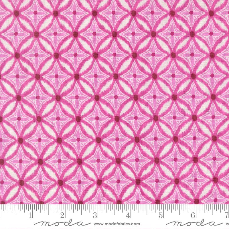 Reef Medallion Magenta Cotton 44"/45" Fabric Per Yard
