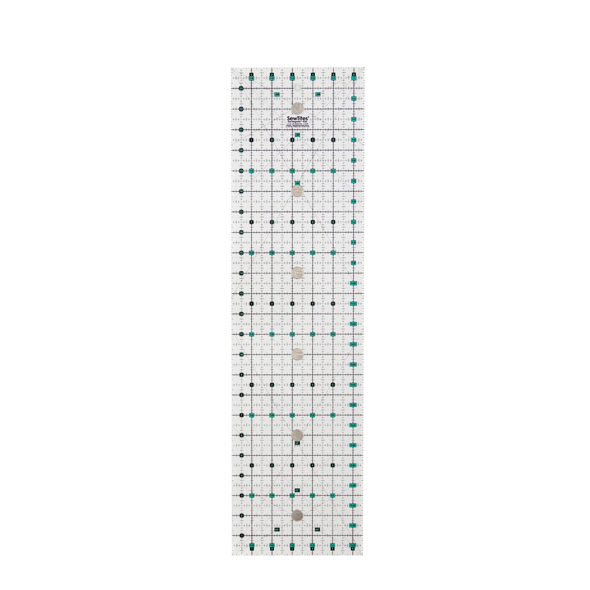 Lafte Handed Ruler Sew Magnetic 6-1/2in x 24in Ruler Left Handed – YeAcK Crafts, LLC