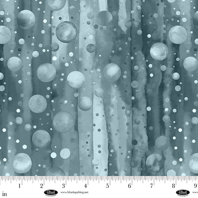 Slate Bubble Pops 108" Cotton Wideback Fabric Per Yard