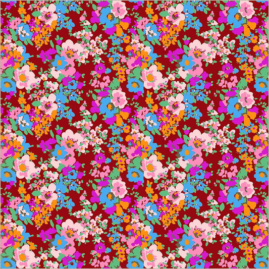 Sweet Talk Leann Crimson Cotton 44”/45” Fabric Per Yard