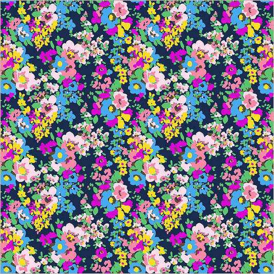 Sweet Talk Leann Midnight Cotton 44”/45” Fabric Per Yard