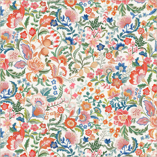 Tapestry Legacy Blooms Ivory Cotton 43”/44” Fabric Per Yard