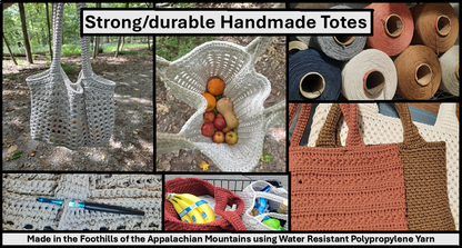 19"x4"x12" Handmade Reusable Shopping Tote Bags