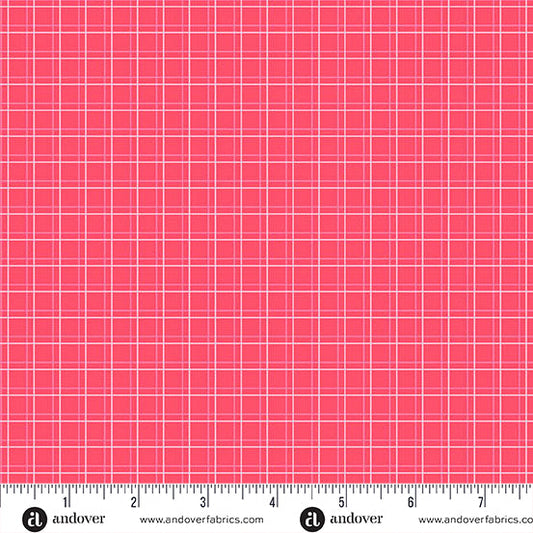 Watermelon Parallel Play Color Pop Playground Cotton 44"/45" Fabric Per Yard
