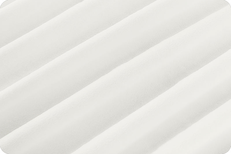 White Cuddle 3 58/60" Solid Minky Fabric Per Yard
