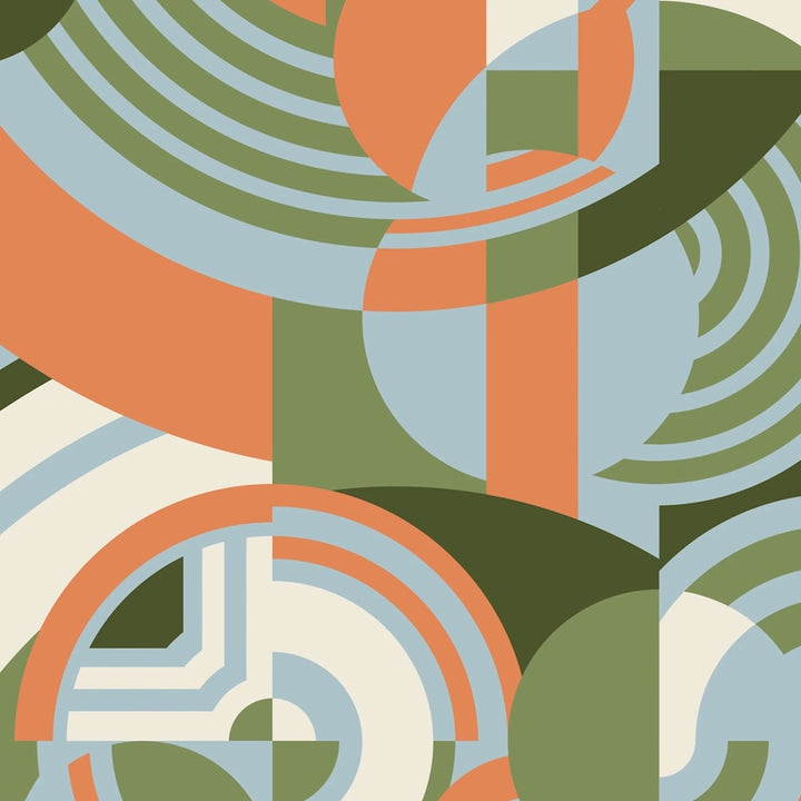 Orange and Green American Bold Hoffman Cotton 44”/45” Fabric Per Yard