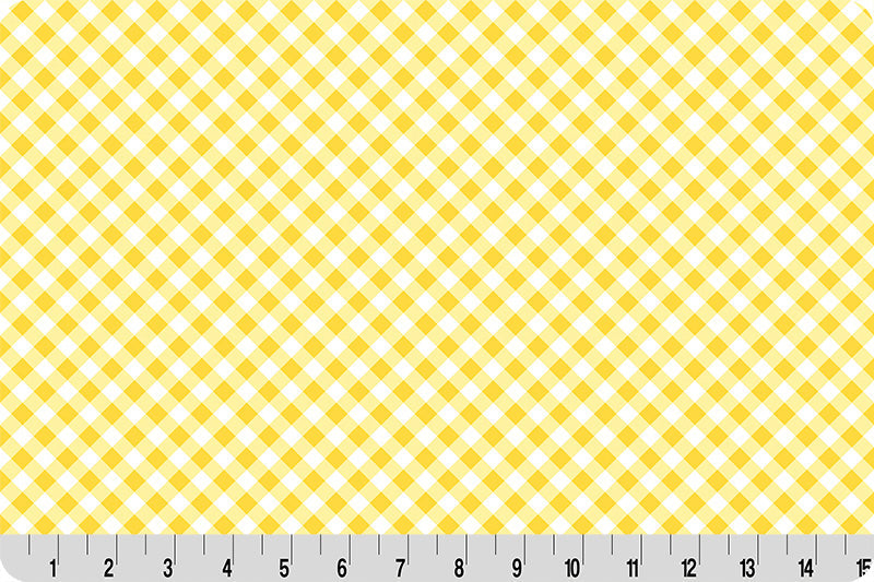 Barely Basics Gingham Quilting Cuddle Sunshine Fabric Per Yard