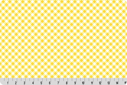 Barely Basics Gingham Quilting Cuddle Sunshine Fabric Per Yard