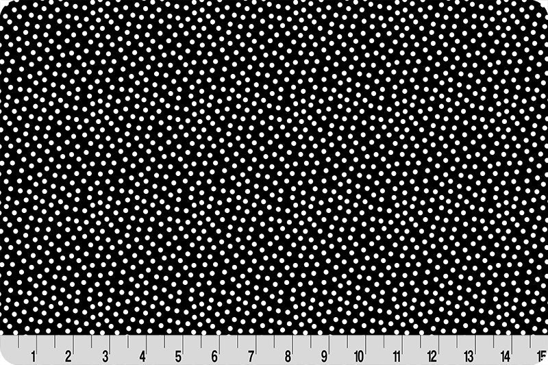 Barely Basics Lots a Dots Quilting Cuddle Black Fabric Per Yard