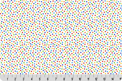Barely Basics Lots a Dots Quilting Cuddle Rainbow Fabric Per Yard
